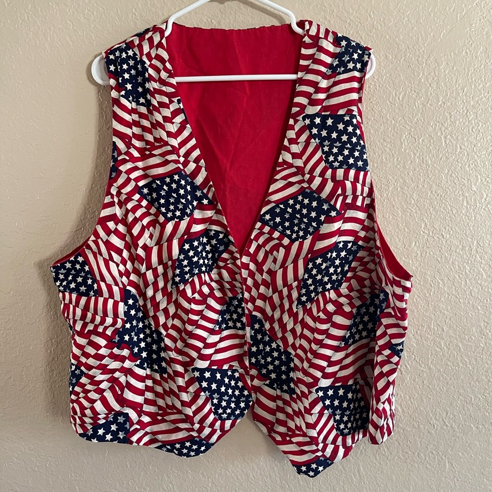 American flag vest handmade